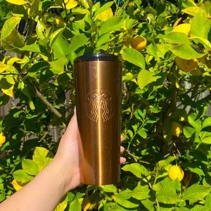 🤎NEW🤎Starbucks Copper 2022 Anniversary Spring Glitter Cold Brew SS Tumbler
